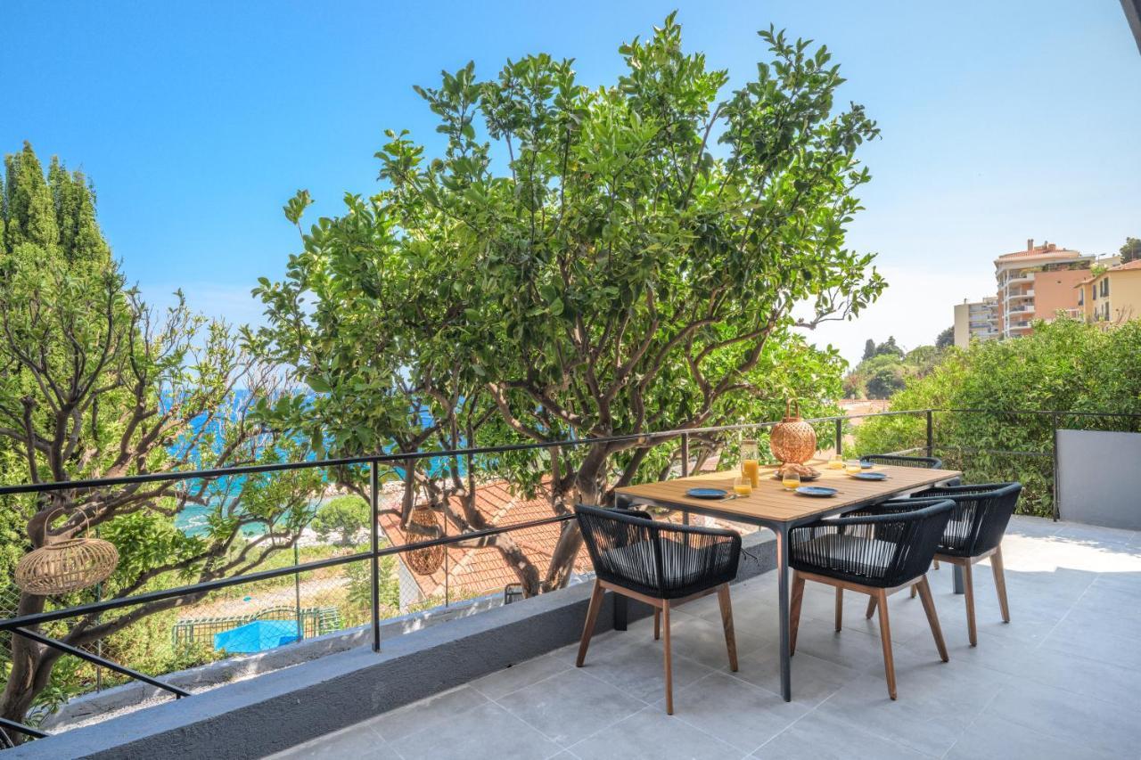 Proche Monaco, Vue Mer, Acces Plage Et Jardin Privatif Saint-Antoine  Exterior foto